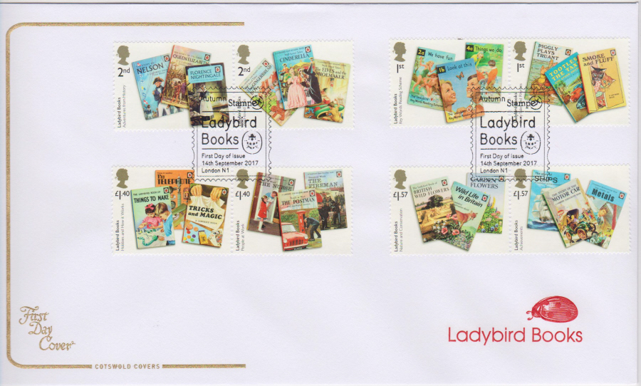 2017 - First Day Cover "Ladybird Books", COTSWOLD, Autumn Stampex London N1 Postmark - Click Image to Close